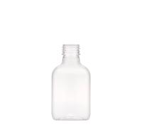 Flacon de poche 100 ml, ovale, plastique PET, ouverture : PP 28