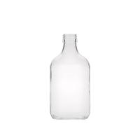 Flacon de poche 200 ml, rectangulaire, verre, ouverture : PP 28
