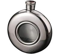 Flacon de poche en acier inoxydable, Nouveau authentique épaissi haut de gamme 304 en acier inoxydable Portable extérieur petit flacon hanche rétro costume chinois