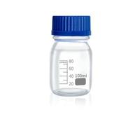 Flacon de réactif de laboratoire transparent/marron de 100 ml à 1000 ml avec bouchon à vis, flacon scellé, flacon d'échantillon en verre(500ml 1pcs)