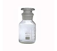 Flacon de réactif gradué en verre borosilicate avec col large et bouchon en verre rodé - 60 ml à 5000 ml(125ml)