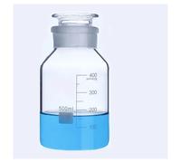 Flacon de réactif large en verre ordinaire brun/transparent avec bouchon rodé for échantillons de laboratoire(1000mL 1pcs)