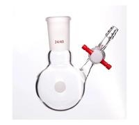 Flacon de réaction à ouverture de 2 mm, valve en PTFE, flacon à bille de réaction à col simple avec bouchon en PTFE F53(250mL-F534250S)