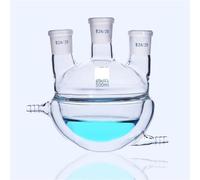 Flacon de réaction à trois embouchures en verre | Tailles 500 ml/1 000 ml : utilisation en laboratoire(500mL 24x24x24)