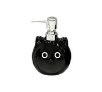 Flacon De Savon pour Les Mains - 480ml Pompe Anti-Goutte Étanche,Flacons À Pompe Vides Remplissables en Céramique Chat Noir - pour Shampoing, Gel Douche, Crèmes Visage, Lotion Corps