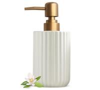 flacon de savon pour les mains Distributeur De Savon Liquide For Les Mains 283 Ml, Bouteille Rechargeable En Céramique For Lotion, Décoration Salle Bain Moderne, Rose Distributeur à pompe(White)