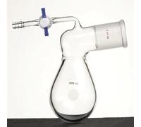 Flacon de séchage for analyse élémentaire, capacité 200 ml, joint 34/45, valve verre/PTFE, ouverture 2 mm, verre borosilicaté, D13