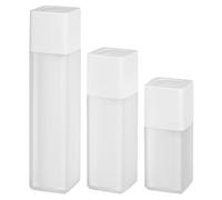 Flacon de Séparation 3 Pièces 15ml 30ml 50ml Blanc | Rechargeable, Format Compact pour Cosmétiques, Lot Assorti de Trois Contenants Pratiques