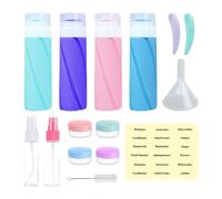 Flacon de Shampooing de Voyage - Bouteilles Vaporisateurs Format Voyage | Set d'Accessoires de Cosmétique Avion Portables pour Road Trip Douche - Accessoires de Douche pour Valise Vacances Avion Road
