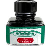 Flacon D'encre À Écrire Pour Stylo-Plumes Et Stylos Roller - 30 Ml - Vert - Métro Parisien