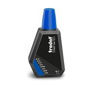 Flacon d'encre Bleue Trodat 7011B pour recharger les tampons encreurs - 28 ml, encre à base d'eau pour marquer les documents - empreintes nettes et propres - bouchon refermable