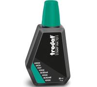 Flacon d'encre Verte Trodat 7011D pour recharger les tampons encreurs - 28 ml, encre à base d'eau pour marquer les documents - empreintes nettes et propres - bouchon refermable