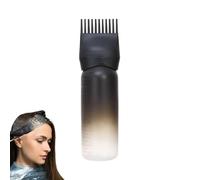 Flacon d'huile pour cheveux - Peigne réutilisable - 6 onces - Récipient pour massage du cuir chevelu - Flacon applicateur portable à pointe fine - Améliore le traitement de conditionnement en