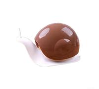 Flacon distributeur de lotion en forme d'escargot avec compartiments séparés pour shampooing et gel douche (café)