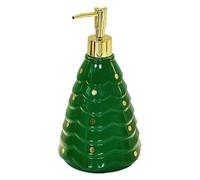 Flacon distributeur de lotion vide en céramique en forme d'arbre de Noël pour lotion, shampooing, salle de bain, comptoir, stockage vide