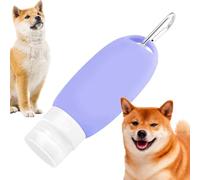Flacon distributeur de shampooing - Tube de voyage en silicone de 90 ml, récipient étanche à remplir, flacon compressible rechargeable | Tube liquide portable pour nourriture pour chien pour voyage