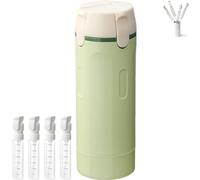 Flacon distributeur de voyage 4 en 1 avec échelle et étiquette, flacons de voyage 4 en 1, distributeur de produits de toilette rechargeables et étanches pour shampooing, après-shampooing, lotion et