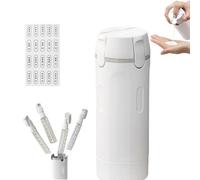 Flacon Distributeur De Voyage 4 en 1 avec ÉChelle Et ÉTiquette, Réutilisable Kits de Contenants Cosmétiques Portables, Étanche, Flacons-Pompes pour Shampoo, Lotion, Spülung und Creme (Gris)