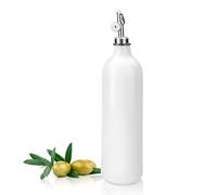 Flacon distributeur d'huile d'olive de 600 ml, bouteilles d'huile blanche pour ensemble de cuisine, distributeur de vinaigre, récipient en acier inoxydable avec bec verseur pour sauce soja de cuisine