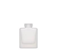 Flacon en verre 100 ml « Cube », carré, givré, ouverture : bouchon en liège