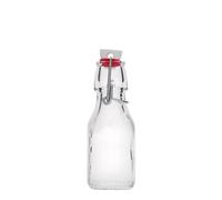 Flacon en verre 125 ml « Swing », carré, ouverture : bouchon à bascule