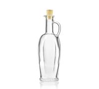 Flacon en verre 250 ml 'Eleganta', ovale, ouverture : bouchon en liège