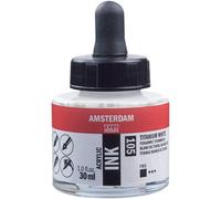 Flacon Encre Acrylique Acrylic Ink Amsterdam 30ml Blanc De Titane