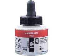 Flacon Encre Acrylique Acrylic Ink Amsterdam 30ml Blanc De Titane