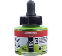 Flacon Encre Acrylique Acrylic Ink Amsterdam 30ml Vert Olive Clair