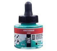 Flacon encre acrylique Acrylic Ink Amsterdam 30ml vert turquoise G