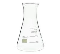 Flacon Erlenmeyer à large ouverture - Flacon conique en verre borosilicate (50 ml-5 000 ml), nettoyage facile et mesures précises(100ml)