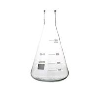 Flacon Erlenmeyer en verre borosilicaté 1 pièce-flacon conique de 50 ml à 5000 ml avec graduations for utilisation en laboratoire(1000ml)