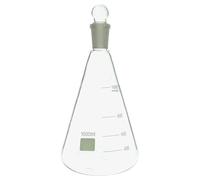 Flacon Erlenmeyer en verre Borosilicate de 50 à 5000ml, 1 pièce, flacon conique avec col conique et Joint en verre rodé(1000ml with 24/40 Stopper)