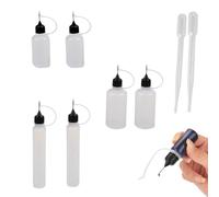 Flacon Pipette,6pcs Flacons Plastique,Bouteille De Précision Flacon Vide,5ml 10ml 30ml Flacon Aiguille,Bouteille De Colle Vide,Bouteille Plastique,Bouteille De Précision,Avec Pointe D'aiguille