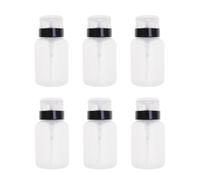 Flacon-pompe de Dissolvant pour Ongles en Plastique, 6 Pièces 250ml | Usage Large pour Liquides et Alcool, Pompe Pratique sur Comptoir Maquillage, Lot pour Étudiants Beauté