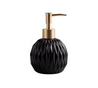 Flacon Pompe en céramique Moderne pour Distributeur de Lotion et de Savon, idéal pour la Cuisine et la Salle de Bain (Noir)