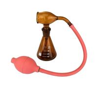 Flacon Pulvérisateur CCM Erlenmeyer Verre Pompe Air Manuel-Ambré 30ml | Atomiseur Réactif Pression Poire Caoutchouc Air Pulvérisation Uniforme