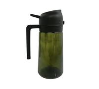 Flacon pulvérisateur d'huile d'olive à double usage pour cuisine, bouteille d'huile en verre domestique, friteuse à air, atomisation à presse, pulvérisateur d'huile (noir-b)