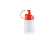 Flacon sauce Bouteilles d'huile de condiments à presser, bouchon scellage, pot d'assaisonnement, bouteilles Sauce salade, Ketchup Cruet, distributeur moutarde, fournitures cuisine(Orange 180ML)