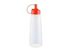Flacon sauce Bouteilles d'huile de condiments à presser, bouchon scellage, pot d'assaisonnement, bouteilles Sauce salade, Ketchup Cruet, distributeur moutarde, fournitures cuisine(Orange 500ML)