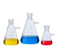 flacon scientifique de la série, Flacon filtrant de laboratoire en verre avec embout supérieur for broyage sous vide, plusieurs tailles (25 ml à 2000 ml)(250ml caliber 19mm)
