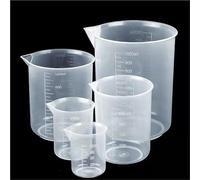 flacon scientifique de la série, Lot de 55 gobelets doseurs en plastique transparent de 25 ml à 1000 ml(150ml 4pcs)