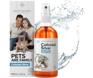 Flacon & Spray à remplir Argent Colloïdal Anti Démangeaison Tout-en-1 pour Chien & Chat : Soin (Nettoyant, Cicatrisant, Désinfectant) & Problèmes de Peau (Aoutat, Teigne, Hot Spot)