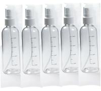 Flacon Spray Vide,5 Pcs Bouteille Spray,100ml Flacon Vaporisateur Fine Brume,,Plastique Pulverisateur Voyage,Atomiseur Rechargeable Transparent Flacon Pour Parfum,Tonique,Alcool Nettoyage,Jardinage