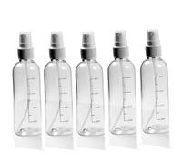 Flacon Spray Vide,5 PCS Bouteille Spray,100ml Flacon Vaporisateur Fine Brume,Plastique Pulverisateur Voyage, Atomiseur Rechargeable Transparent Flacon pour Parfum, Tonique, Alcool Nettoyage,Jardinage