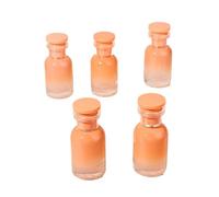 Flacon Spray Vide Lot de 5 flacons parfum ronds vides et rechargeables, couleur bonbon, vaporisateur en verre, cosmétiques voyage portables for parfums Pour voyager(Orange)