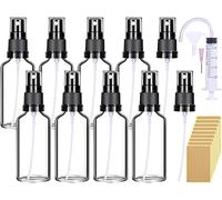 Flacon Spray Vide Verre 50ml 8 Pcs vaporisateur vide flacon spray parfum Vide Flacon Vide Flacon Parfum Vide Rechargeable Mini Bouteille Spray Vide Transparent pour Cosmétique Huiles Essentielles