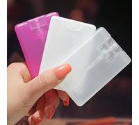 Flacon vaporisateur de carte portable rechargeable de 20 ml, convient pour le parfum, le désinfectant pour les mains et les cosmétiques, incluant un étui de protection, accessoire de voyage essentiel 