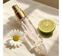 Flacon vaporisateur de parfum portable de voyage mini rechargeable (10ml) - Doté d'une conception 2-en-1 à double extrémité avec fonctions de bille et de vaporisation. Décoré de motifs de cœur, de fle