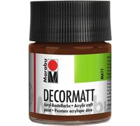 Flacon Verre 50 Ml Peinture Acrylique ""Decormatt"" Marron Clair